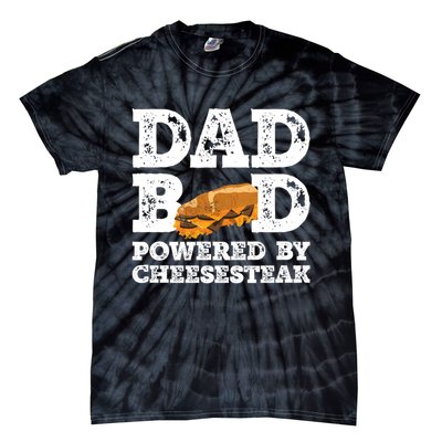 Dad Bod Powered By Cheesesteak Vintage Tie-Dye T-Shirt