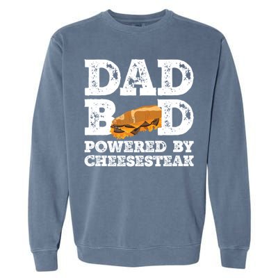 Dad Bod Powered By Cheesesteak Vintage Garment-Dyed Sweatshirt