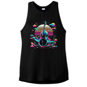 Double Bass Player Bassist Contrabassist Ladies PosiCharge Tri-Blend Wicking Tank