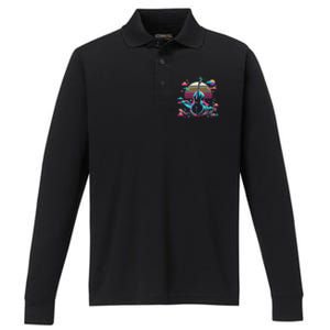 Double Bass Player Bassist Contrabassist Performance Long Sleeve Polo