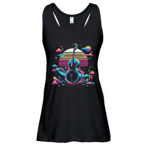 Double Bass Player Bassist Contrabassist Ladies Essential Flowy Tank