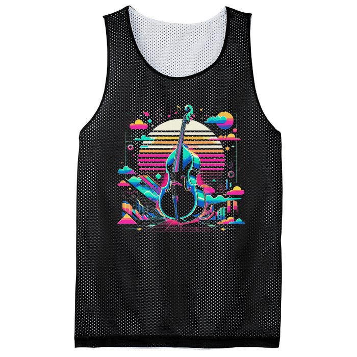 Double Bass Player Bassist Contrabassist Mesh Reversible Basketball Jersey Tank