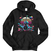 Double Bass Player Bassist Contrabassist Tie Dye Hoodie