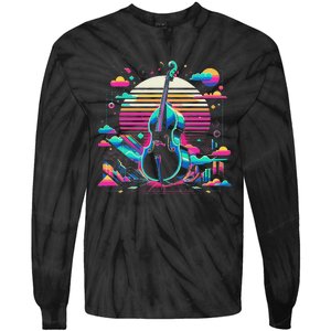 Double Bass Player Bassist Contrabassist Tie-Dye Long Sleeve Shirt