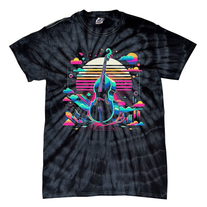 Double Bass Player Bassist Contrabassist Tie-Dye T-Shirt