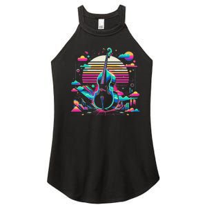 Double Bass Player Bassist Contrabassist Women's Perfect Tri Rocker Tank