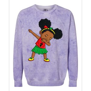 Dabbing Black Princess Cute Juneteenth Brown Skin Colorblast Crewneck Sweatshirt