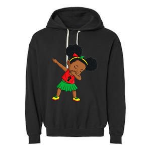 Dabbing Black Princess Cute Juneteenth Brown Skin Garment-Dyed Fleece Hoodie