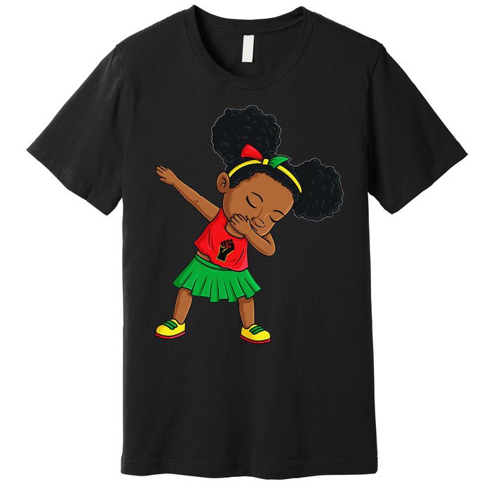 Dabbing Black Princess Cute Juneteenth Brown Skin Premium T-Shirt