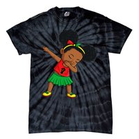 Dabbing Black Princess Cute Juneteenth Brown Skin Tie-Dye T-Shirt