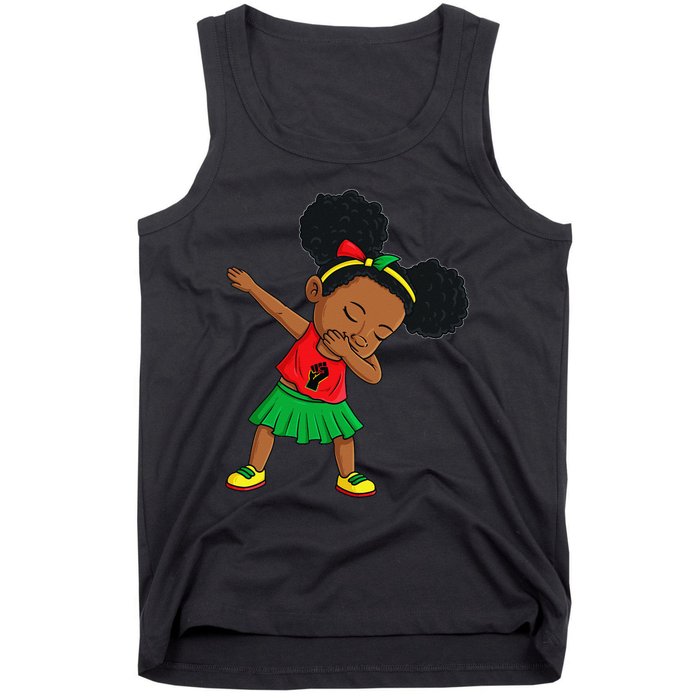 Dabbing Black Princess Cute Juneteenth Brown Skin Tank Top