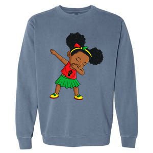 Dabbing Black Princess Cute Juneteenth Brown Skin Garment-Dyed Sweatshirt