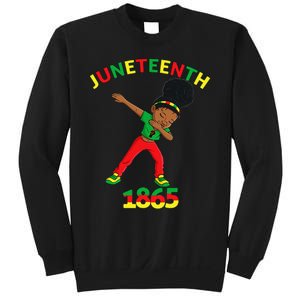 Dabbing Black Princess Juneteenth 1865 Brown Skin Sweatshirt