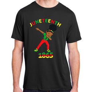 Dabbing Black Princess Juneteenth 1865 Brown Skin Adult ChromaSoft Performance T-Shirt