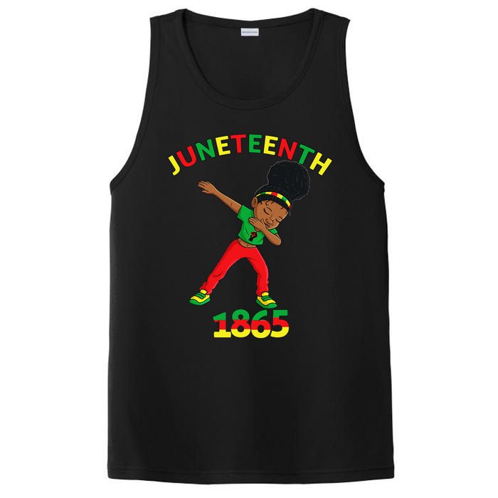 Dabbing Black Princess Juneteenth 1865 Brown Skin PosiCharge Competitor Tank