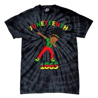 Dabbing Black Princess Juneteenth 1865 Brown Skin Tie-Dye T-Shirt