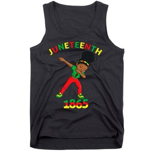 Dabbing Black Princess Juneteenth 1865 Brown Skin Tank Top