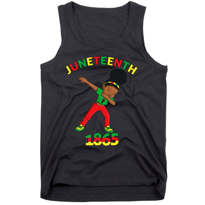 Dabbing Black Princess Juneteenth 1865 Brown Skin Tank Top