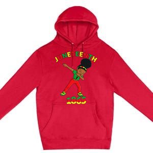 Dabbing Black Princess Juneteenth 1865 Brown Skin Premium Pullover Hoodie