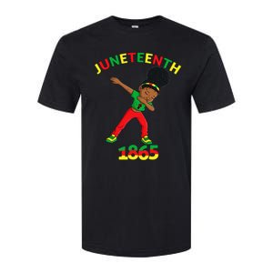 Dabbing Black Princess Juneteenth 1865 Brown Skin Softstyle CVC T-Shirt