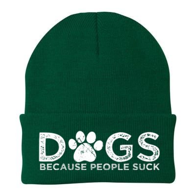 Dogs Because People Suck Knit Cap Winter Beanie