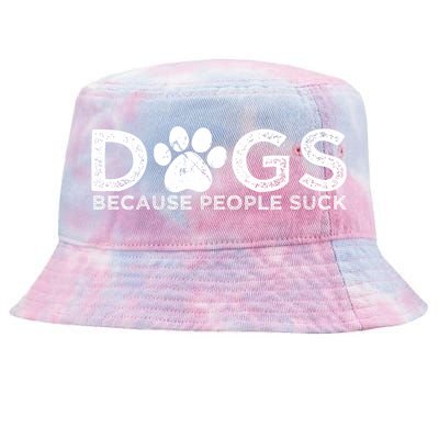 Dogs Because People Suck Tie-Dyed Bucket Hat