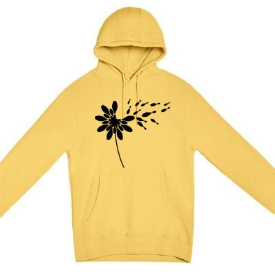 Dandelion Bowling Pin Gift For Bowling Player Bowling Gift Premium Pullover Hoodie