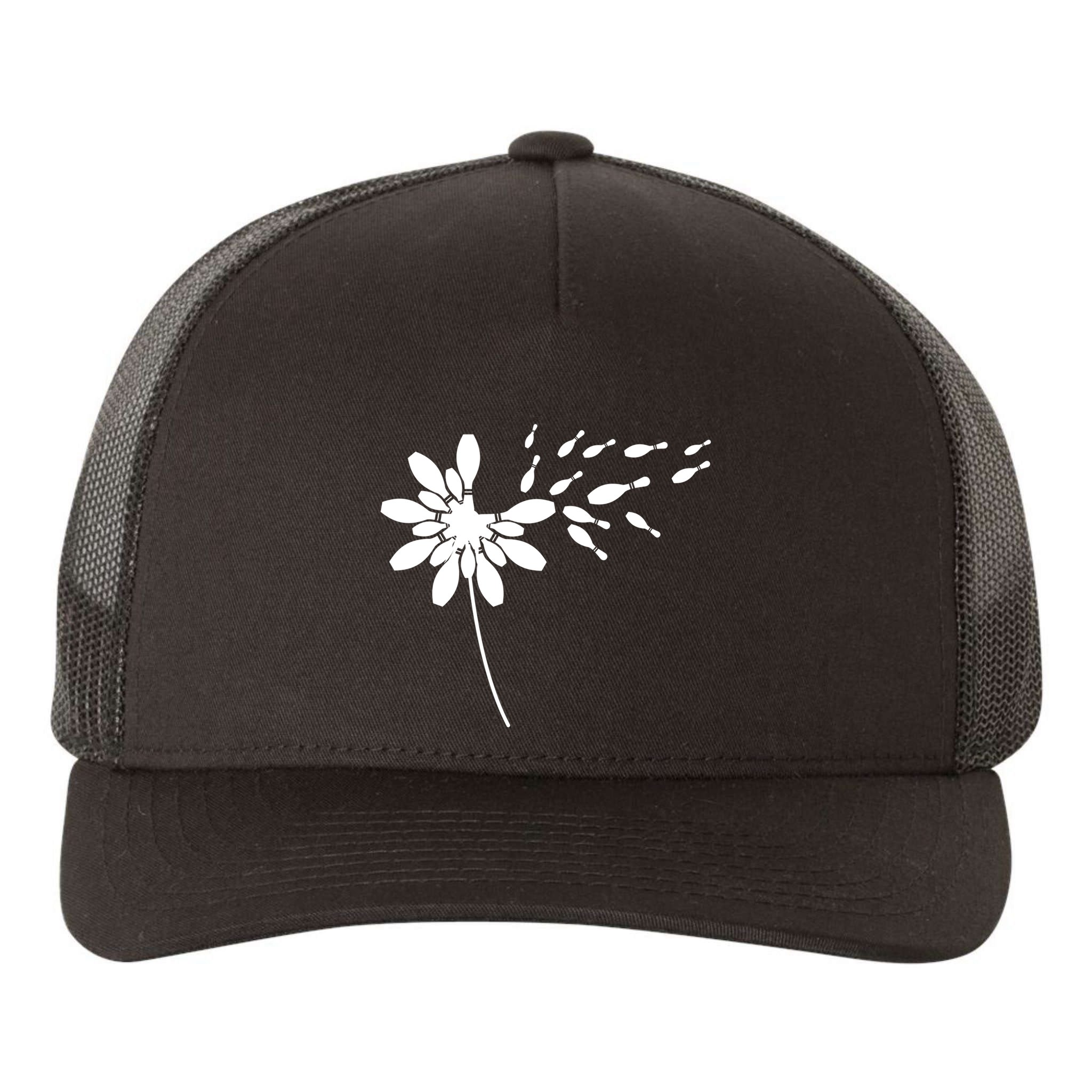 Dandelion Bowling Pin Gift For Bowling Player Bowling Gift Yupoong Adult 5-Panel Trucker Hat