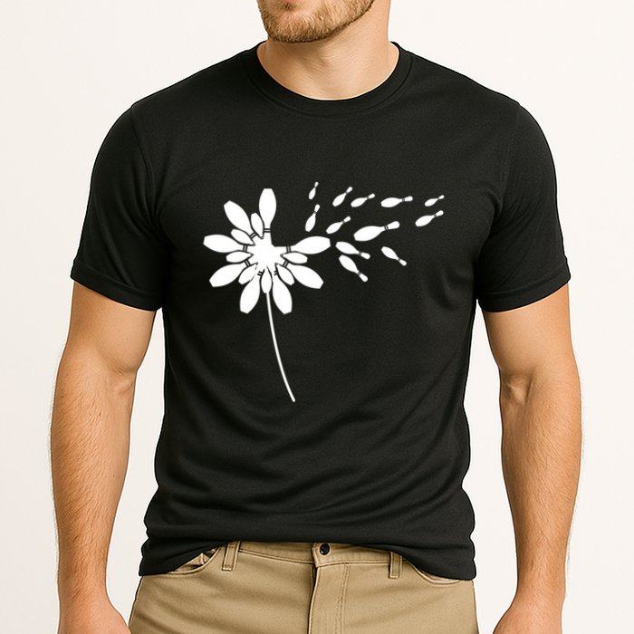 Dandelion Bowling Pin Gift For Bowling Player Bowling Gift Cooling Performance Crew T-Shirt