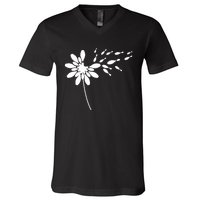 Dandelion Bowling Pin Gift For Bowling Player Bowling Gift V-Neck T-Shirt