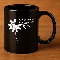 Dandelion Bowling Pin Gift For Bowling Player Bowling Gift 11oz C Handle Ceramic Mug