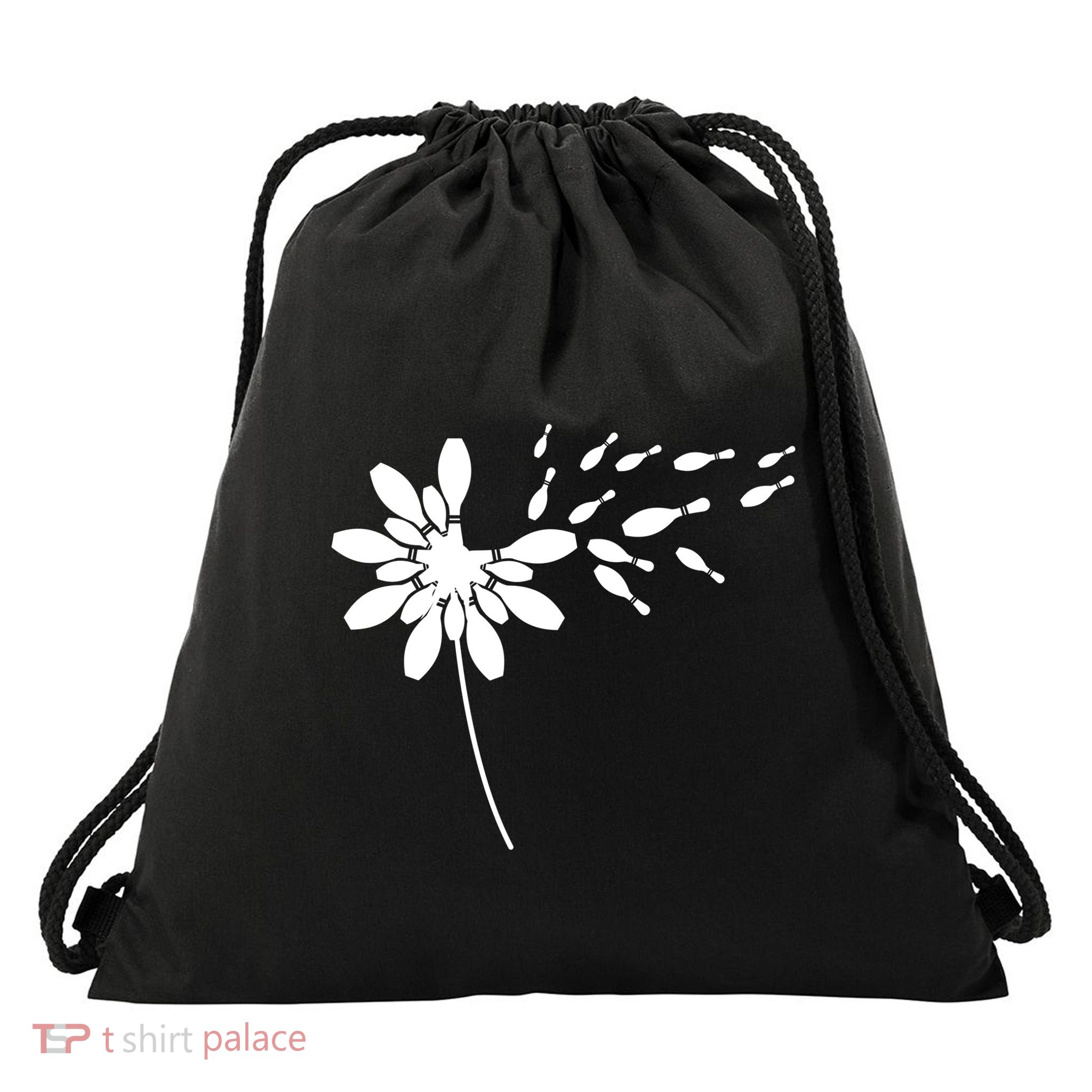 Dandelion Bowling Pin Gift For Bowling Player Bowling Gift Drawstring Bag