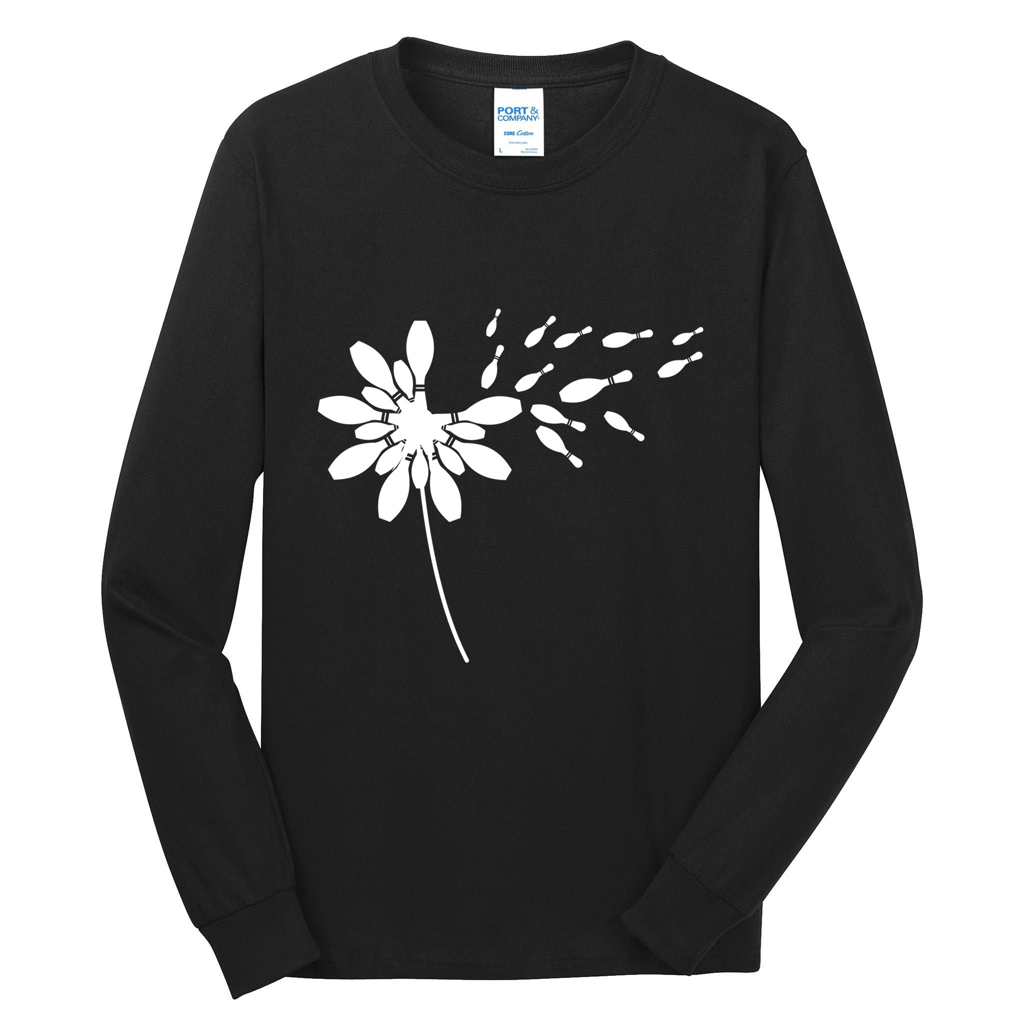 Dandelion Bowling Pin Gift For Bowling Player Bowling Gift Tall Long Sleeve T-Shirt