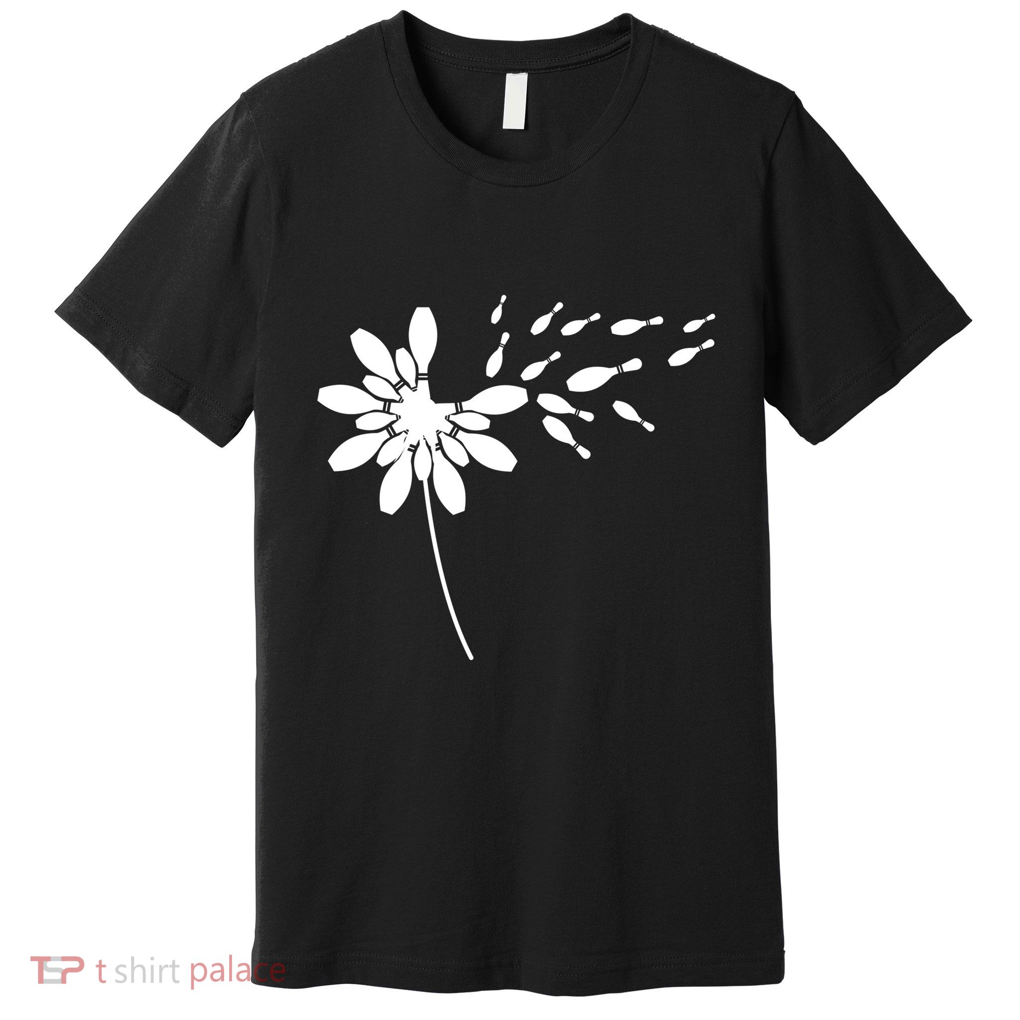 Dandelion Bowling Pin Gift For Bowling Player Bowling Gift Premium T-Shirt