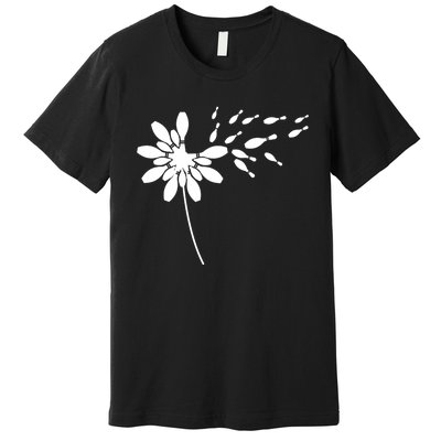 Dandelion Bowling Pin Gift For Bowling Player Bowling Gift Premium T-Shirt