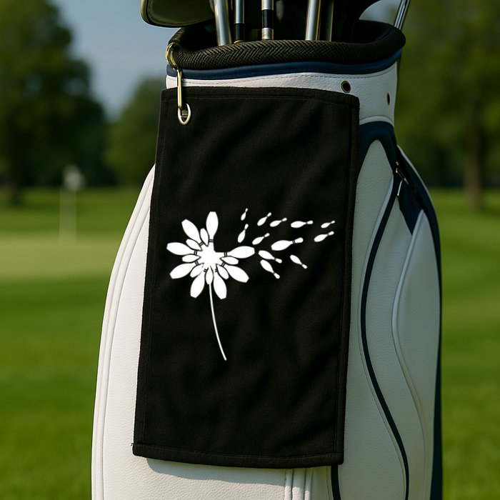 Dandelion Bowling Pin Gift For Bowling Player Bowling Gift Golf Towel