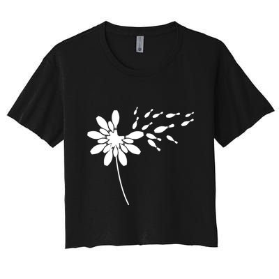 Dandelion Bowling Pin Gift For Bowling Player Bowling Gift Crop Top