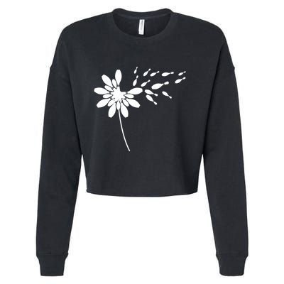Dandelion Bowling Pin Gift For Bowling Player Bowling Gift Cropped Pullover Crew