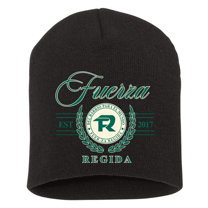 Del Barrio Para El Mundo Fuerza Regida Short Acrylic Beanie