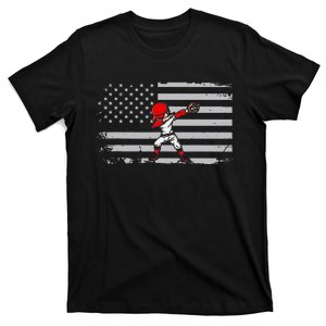 Dabbing Baseball Player 4th of July Baseballer T-Shirt