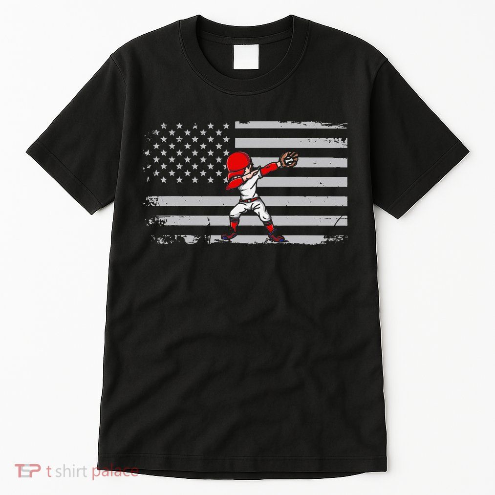 Dabbing Baseball Player 4th of July Baseballer Tall T-Shirt