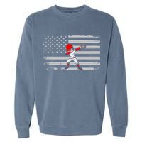 Dabbing Baseball Player 4th of July Baseballer Garment-Dyed Sweatshirt