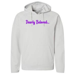 Dearly Beloved Purple 80s Retro Concert 1980S Performance Fleece Hoodie