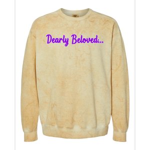 Dearly Beloved Purple 80s Retro Concert 1980S Colorblast Crewneck Sweatshirt