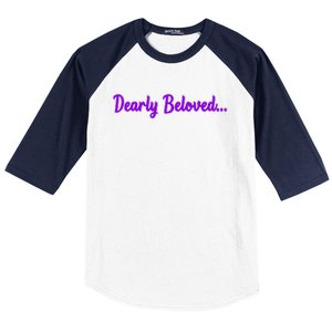 Dearly Beloved Purple 80s Retro Concert 1980S Baseball Sleeve Shirt