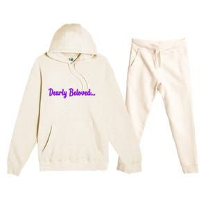 Dearly Beloved Purple 80s Retro Concert 1980S Premium Hooded Sweatsuit Set