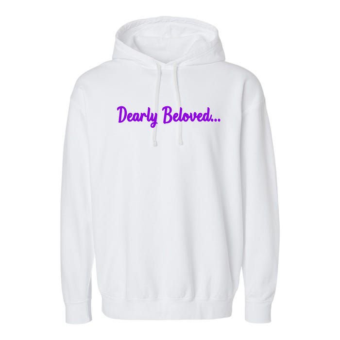 Dearly Beloved Purple 80s Retro Concert 1980S Garment-Dyed Fleece Hoodie