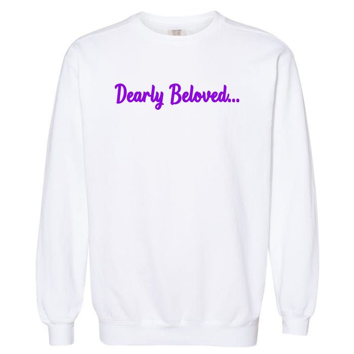 Dearly Beloved Purple 80s Retro Concert 1980S Garment-Dyed Sweatshirt