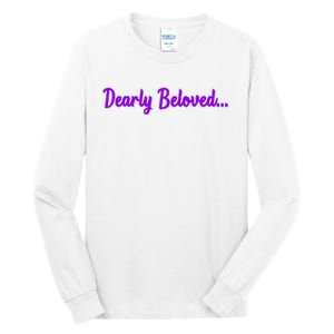 Dearly Beloved Purple 80s Retro Concert 1980S Tall Long Sleeve T-Shirt