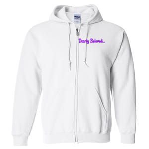 Dearly Beloved Purple 80s Retro Concert 1980S Full Zip Hoodie